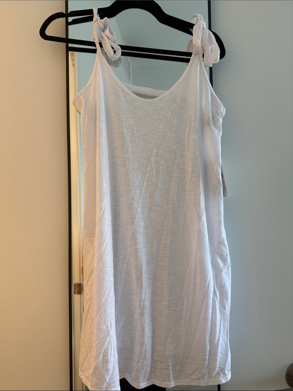BECCA White Tie-Shoulder Swim Coverup
